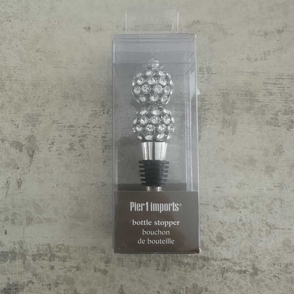 Pier 1 Sparkling Silver Bottle Stopper